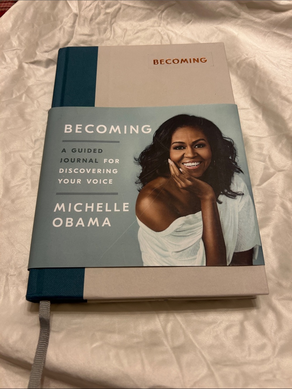 'Becoming' Guided Journal - Teal and Cream